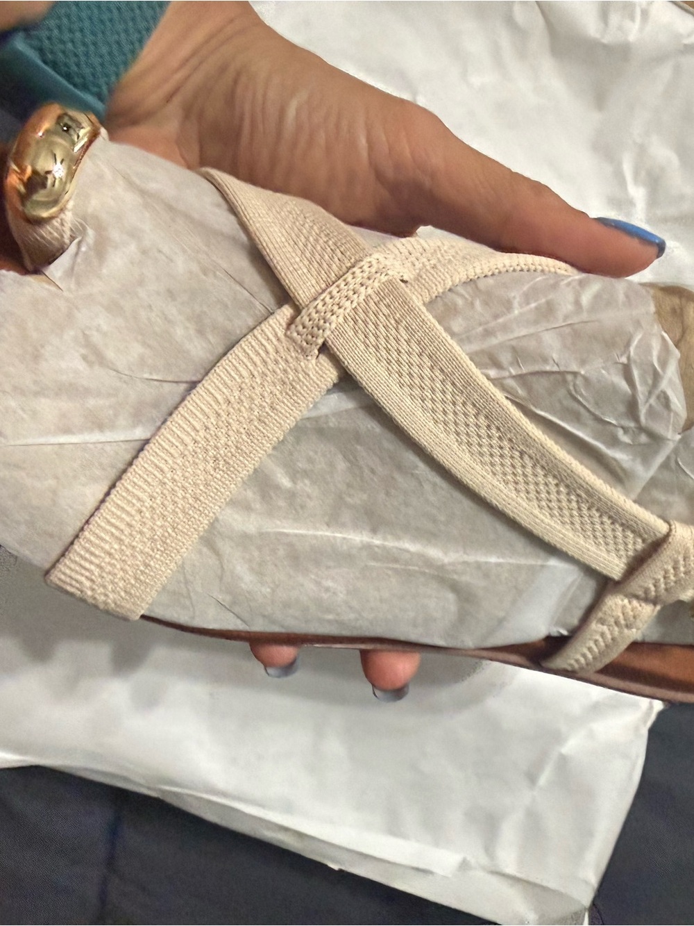 VIVAIA Cream Ivory Miami Square-Toe Strappy Sandals - never worn - Picture 3 of 6